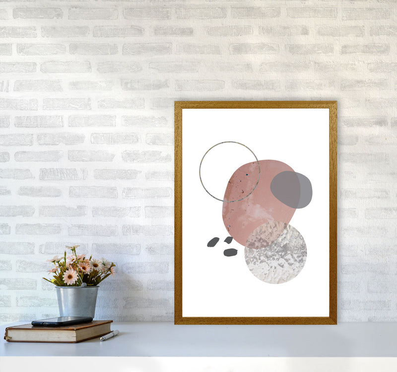 Peach, Sand And Glass Abstract Shapes Modern Print A2 Print Only