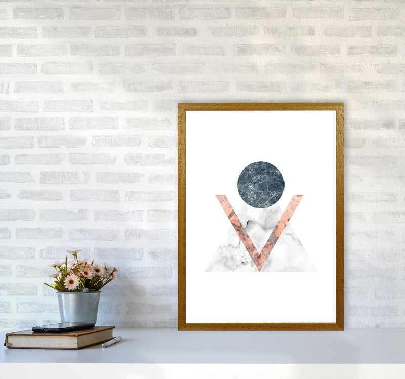 Marble Triangle Abstract Modern Print A2 Print Only