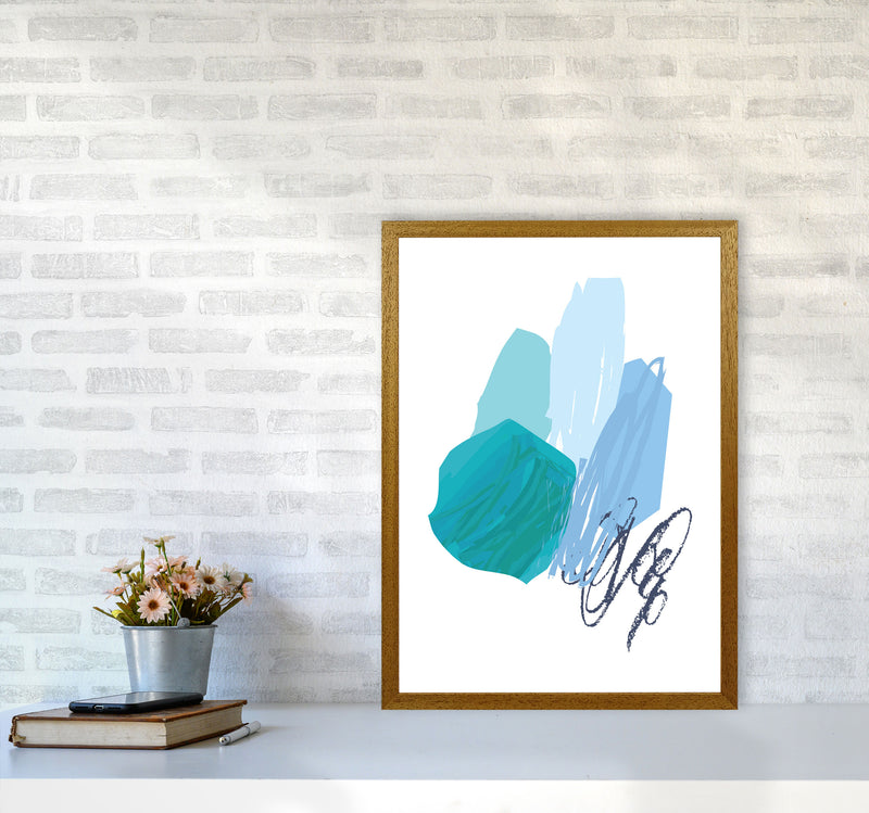 Blue Abstract Palette Drawings Modern Print A2 Print Only