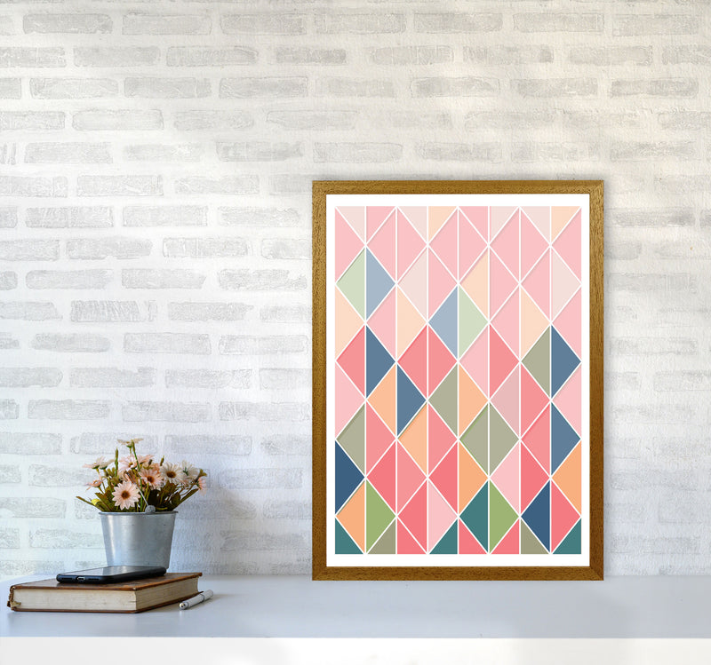 Full Colour Abstract Geo Modern Print A2 Print Only