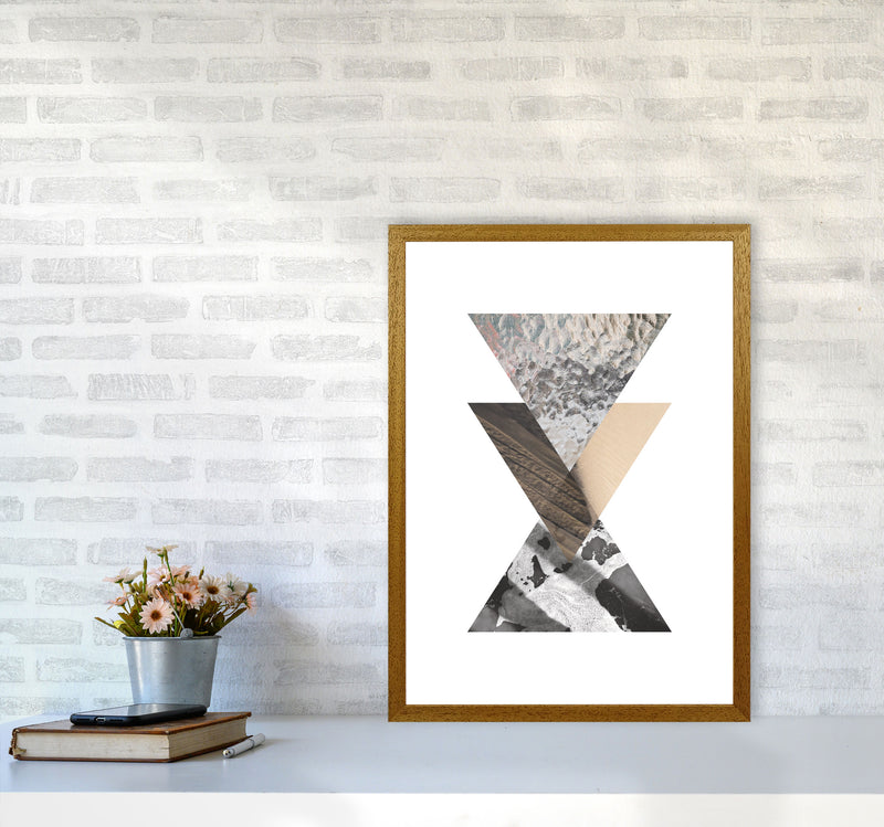 Sand, Glass And Shadow Abstract Triangles Modern Print A2 Print Only