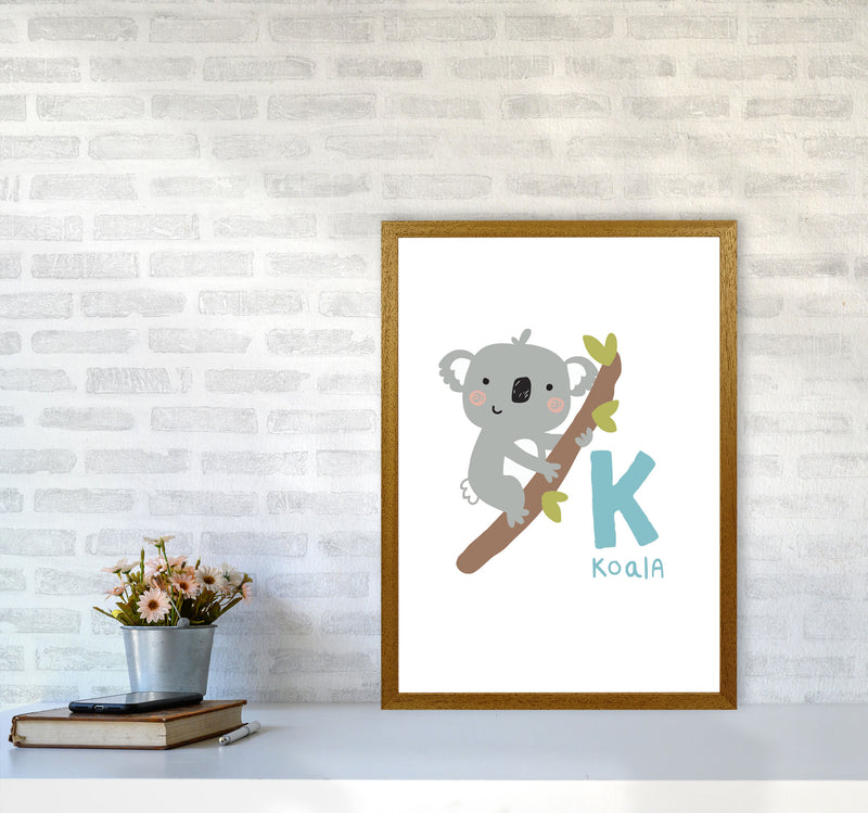 Alphabet Animals, K Is For Koala Framed Nursey Wall Art Print A2 Print Only