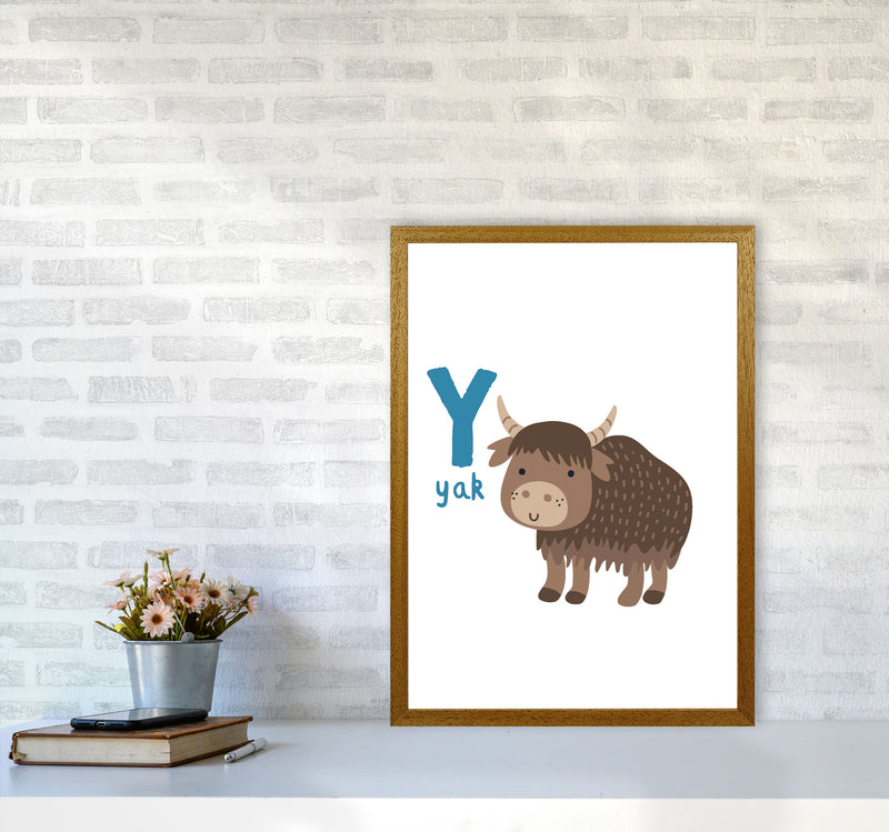 Alphabet Animals, Y Is For Yak Framed Nursey Wall Art Print A2 Print Only