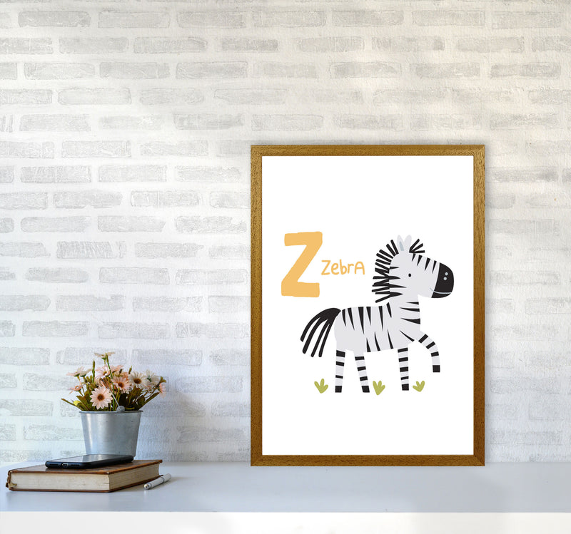 Alphabet Animals, Z Is For Zebra Framed Nursey Wall Art Print A2 Print Only