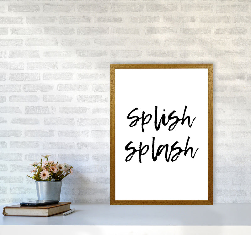Splish Splash, Bathroom Modern Print, Framed Bathroom Wall Art A2 Print Only