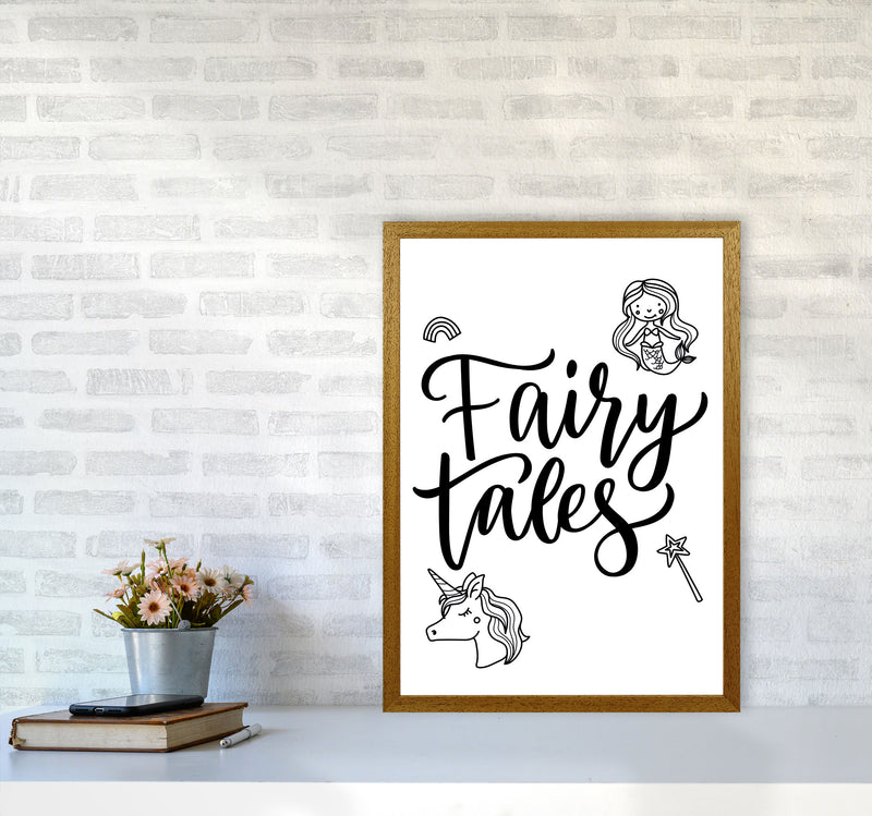 Fairy Tales Black Framed Nursey Wall Art Print A2 Print Only