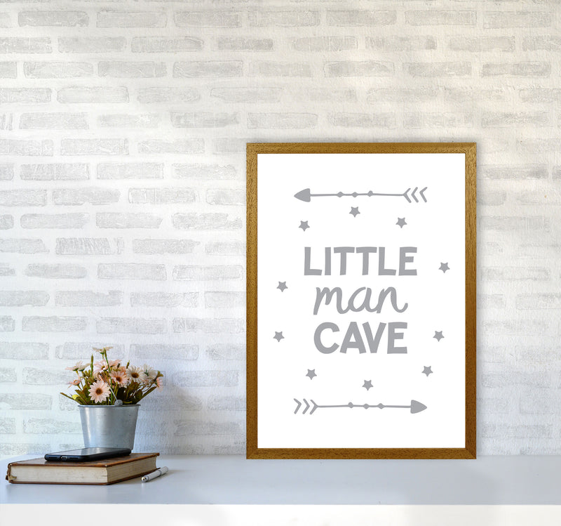 Little Man Cave Grey Arrows Framed Nursey Wall Art Print A2 Print Only