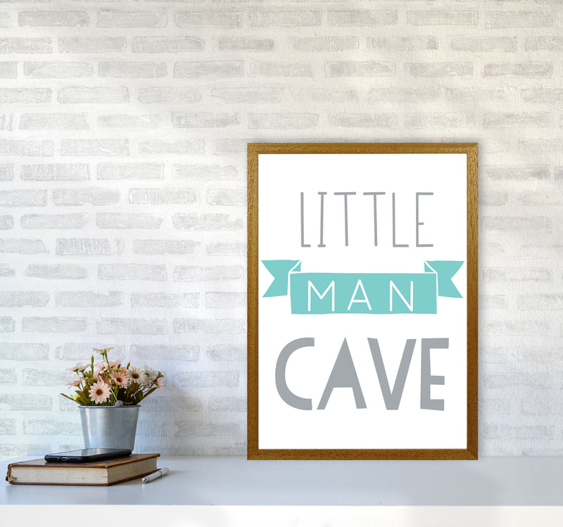 Little Man Cave Mint Banner Framed Nursey Wall Art Print A2 Print Only