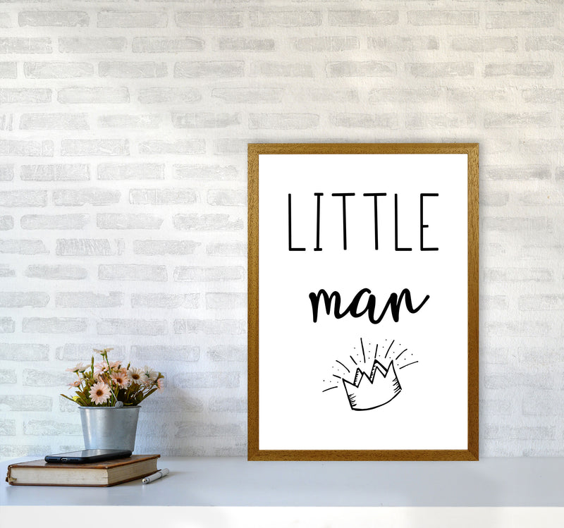 Little Man Crown Framed Nursey Wall Art Print A2 Print Only