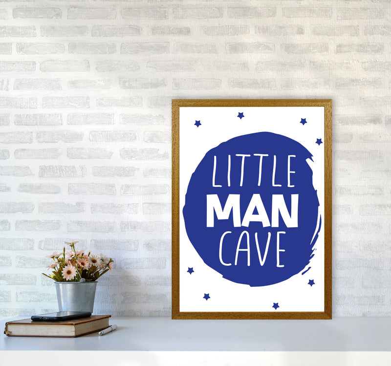 Little Man Cave Navy Circle Framed Nursey Wall Art Print A2 Print Only