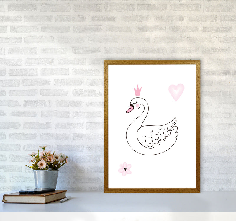 White Swan Modern Print, Animal Art Print A2 Print Only