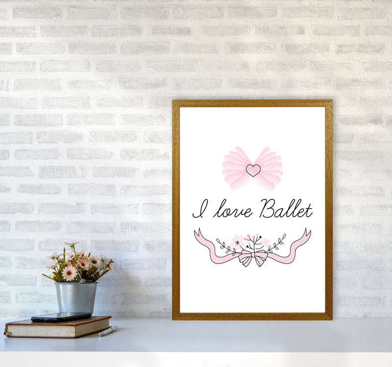 I Love Ballet Framed Nursey Wall Art Print A2 Print Only