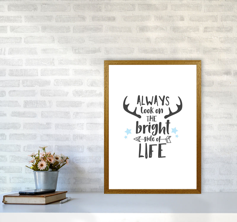Bright Side Of Life Framed Typography Wall Art Print A2 Print Only