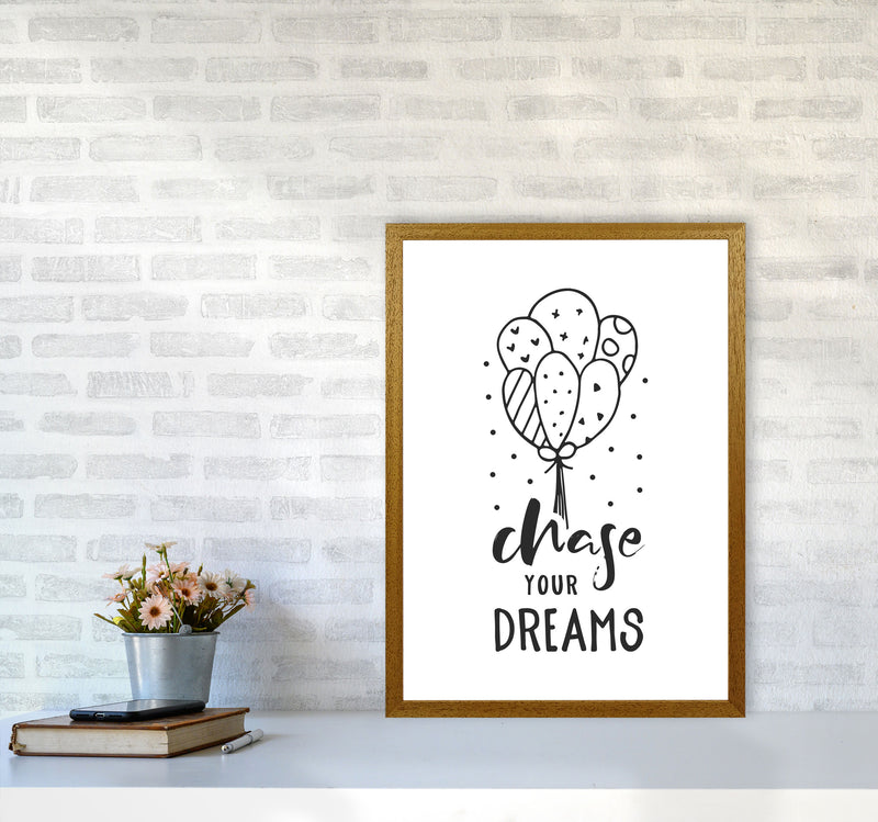 Chase Your Dreams Black Framed Nursey Wall Art Print A2 Print Only