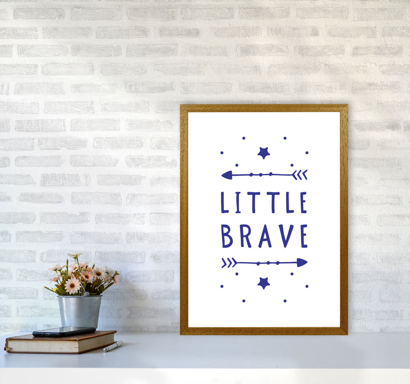 Little Brave Navy Framed Typography Wall Art Print A2 Print Only