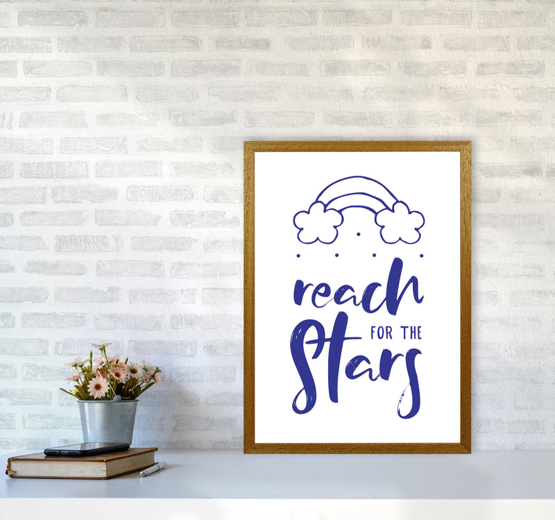 Reach For The Stars Navy Modern Print A2 Print Only