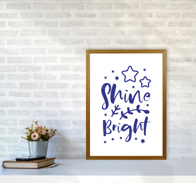 Shine Bright Navy Framed Nursey Wall Art Print A2 Print Only