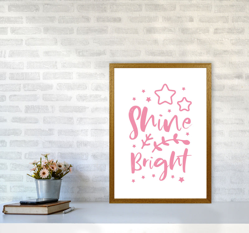 Shine Bright Pink Framed Nursey Wall Art Print A2 Print Only