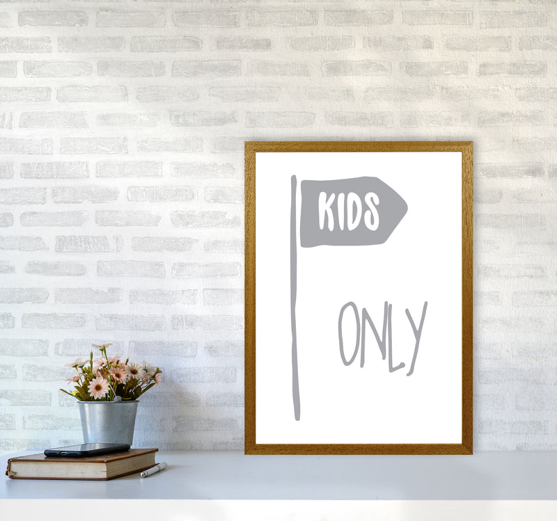 Kids Only Grey Framed Nursey Wall Art Print A2 Print Only