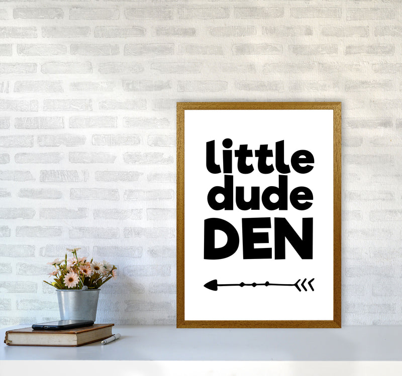 Little Dude Den Black Framed Nursey Wall Art Print A2 Print Only
