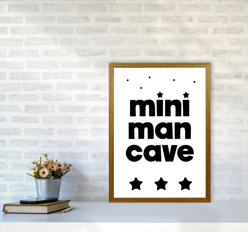 Mini Man Cave Black Framed Nursey Wall Art Print A2 Print Only