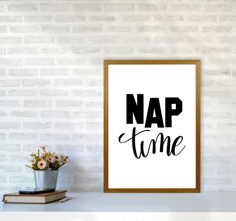 Nap Time Black Framed Typography Wall Art Print A2 Print Only