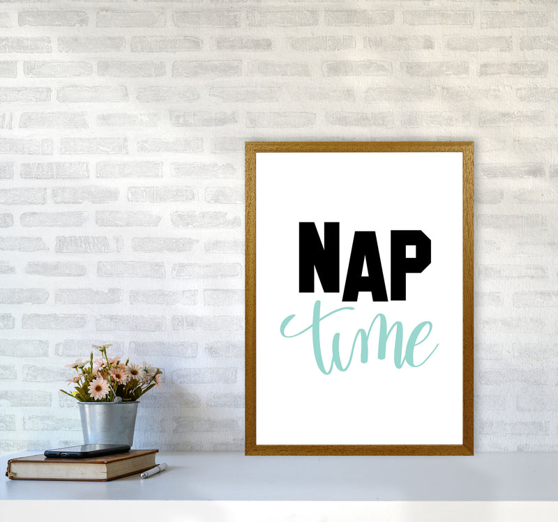 Nap Time Black And Mint Framed Typography Wall Art Print A2 Print Only