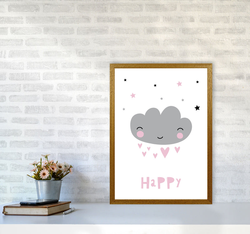 Happy Cloud Framed Nursey Wall Art Print A2 Print Only