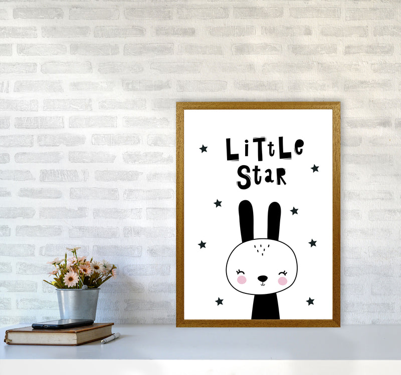 Little Star Bunny Framed Nursey Wall Art Print A2 Print Only