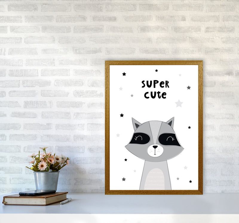 Super Cute Raccoon Framed Nursey Wall Art Print A2 Print Only