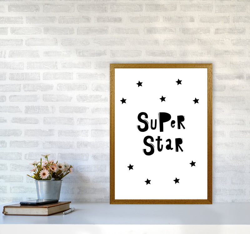 Super Star Scandi Framed Nursey Wall Art Print A2 Print Only