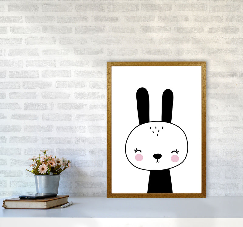 Black And White Scandi Bunny Modern Print Animal Art Print A2 Print Only