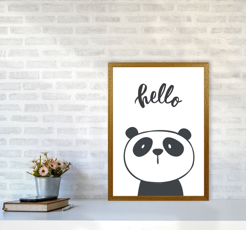 Hello Panda Modern Print Animal Art Print A2 Print Only
