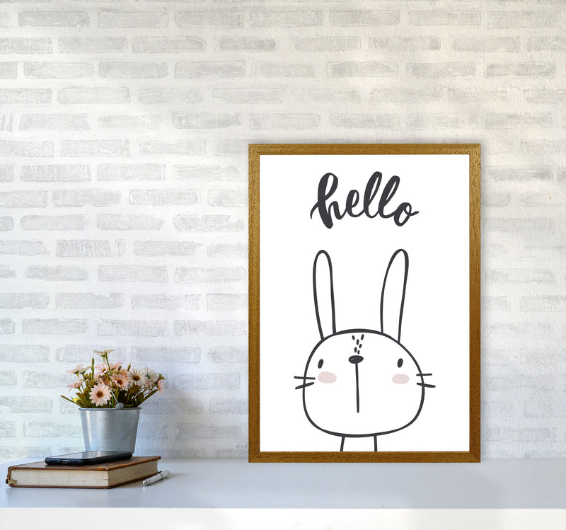 Hello Bunny Modern Print Animal Art Print A2 Print Only