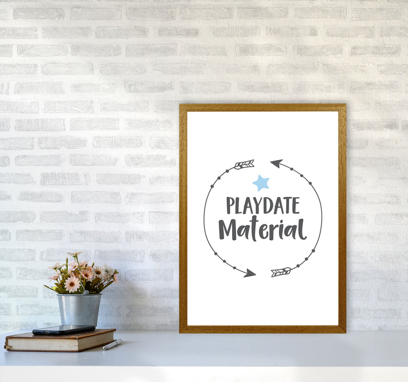 Playdate Material Framed Typography Wall Art Print A2 Print Only
