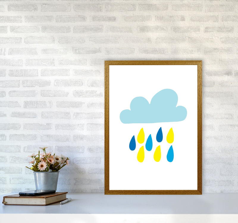 Blue Rain Cloud Modern Print A2 Print Only