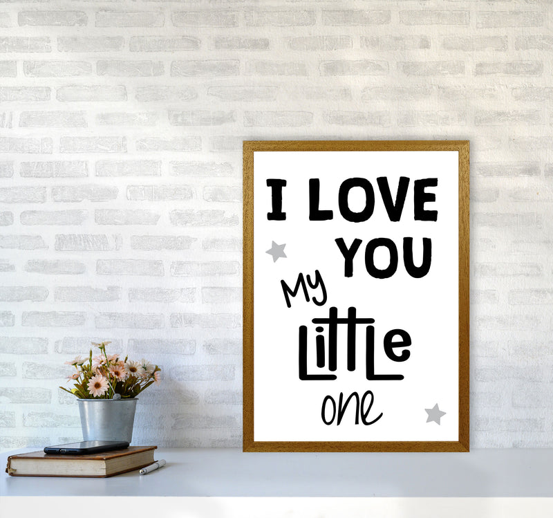 I Love You Little One Black Framed Nursey Wall Art Print A2 Print Only