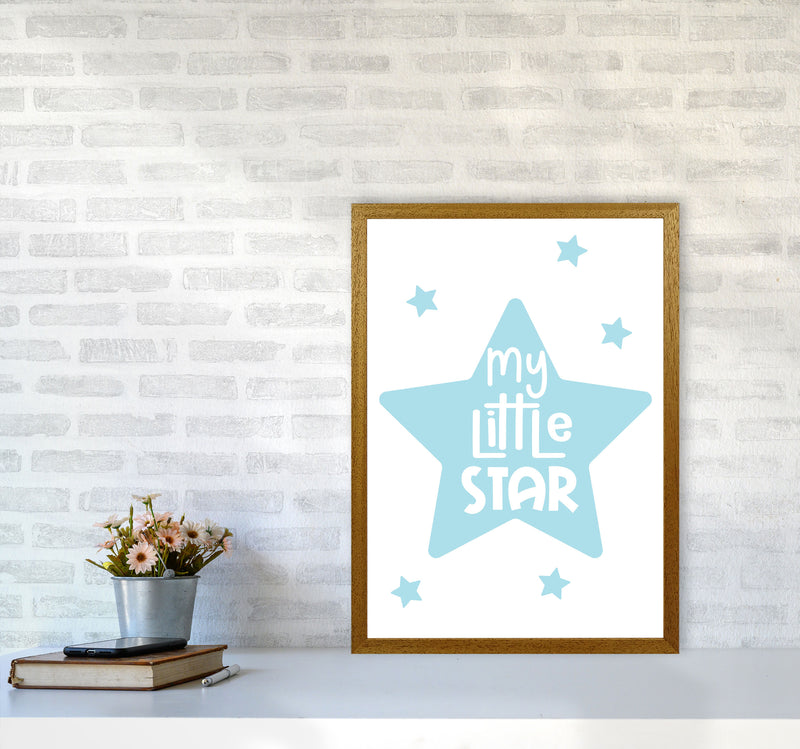 My Little Star Blue Framed Nursey Wall Art Print A2 Print Only