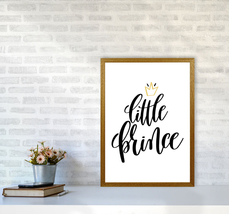 Little Prince Gold Crown Framed Nursey Wall Art Print A2 Print Only