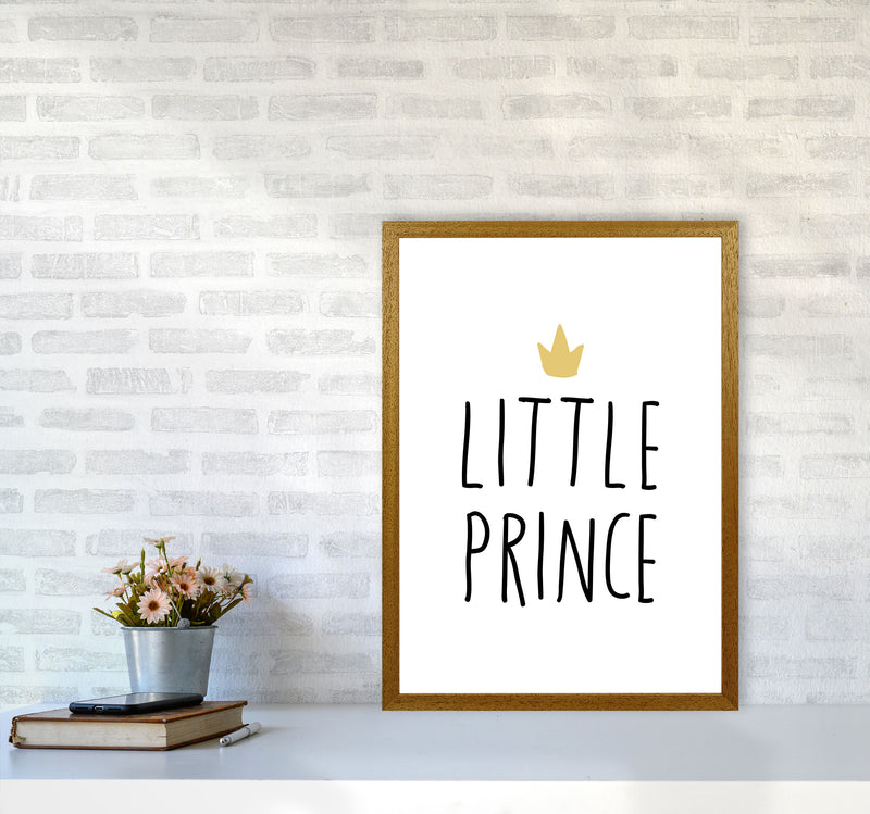 Little Prince Black And Gold Framed Nursey Wall Art Print A2 Print Only