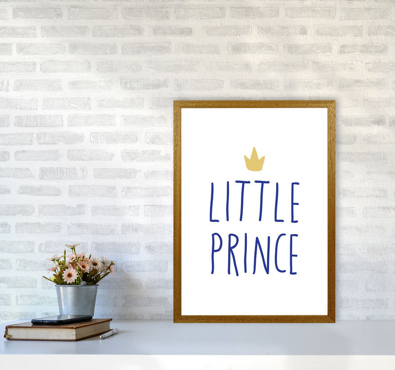 Little Prince Navy And Gold Framed Nursey Wall Art Print A2 Print Only