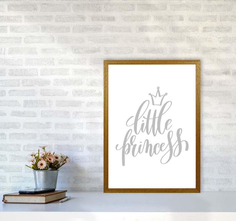Little Princess Grey Framed Nursey Wall Art Print A2 Print Only