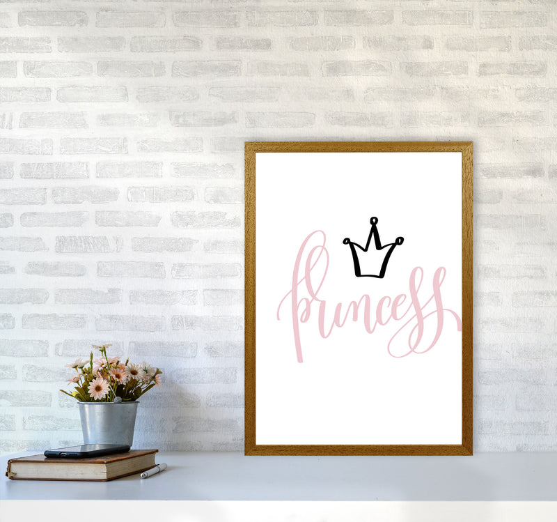 Princess Pink And Black Framed Nursey Wall Art Print A2 Print Only