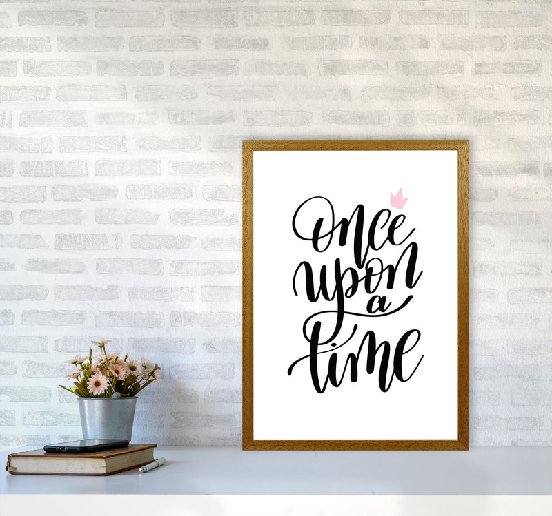 Once Upon A Time Black Framed Typography Wall Art Print A2 Print Only