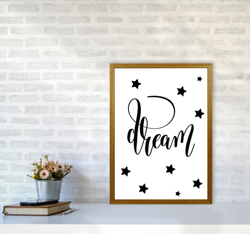 Dream Black Framed Typography Wall Art Print A2 Print Only