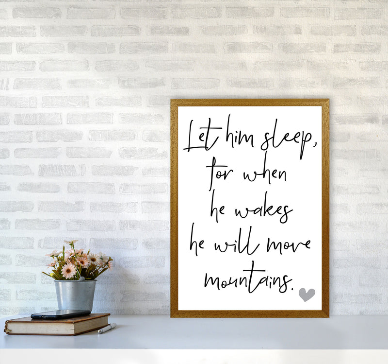 Let Him Sleep Framed Typography Wall Art Print A2 Print Only