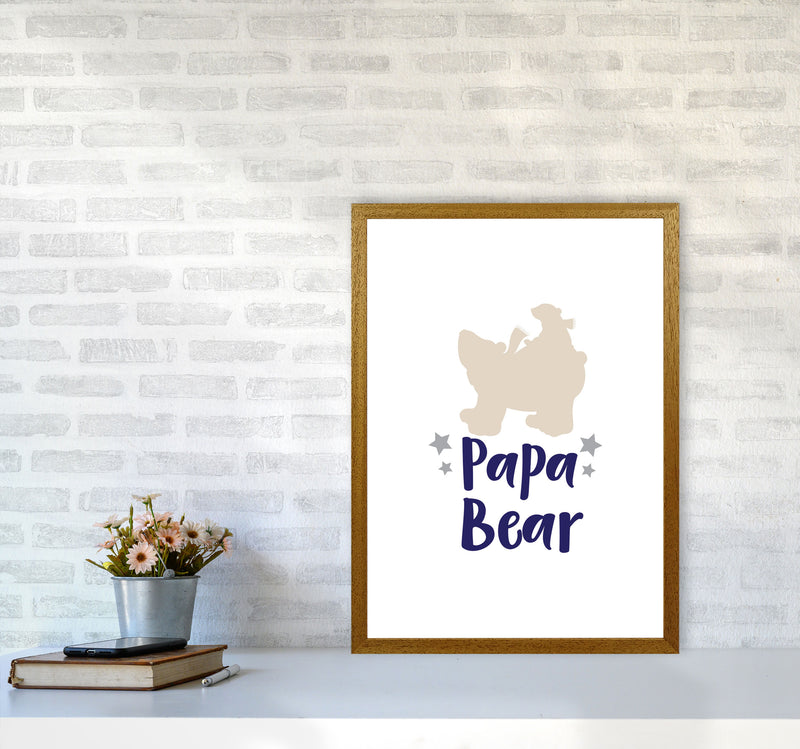 Papa Bear Framed Nursey Wall Art Print A2 Print Only