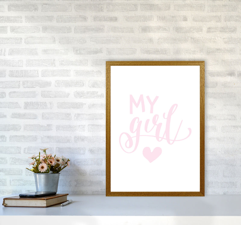 My Girl Pink Framed Nursey Wall Art Print A2 Print Only