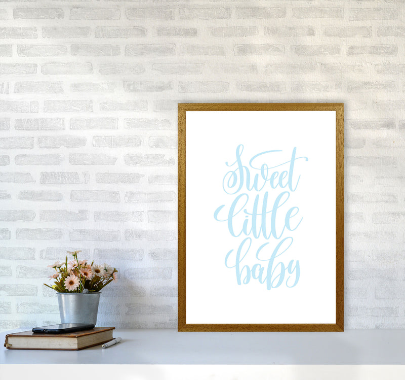 Sweet Little Baby Blue Framed Nursey Wall Art Print A2 Print Only
