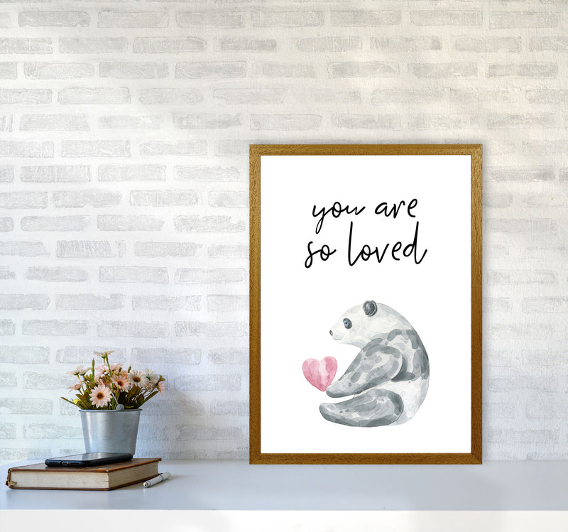 Panda You Are So Loved Framed Nursey Wall Art Print A2 Print Only